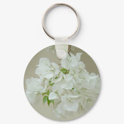 Branch with white flowers key chain by Yarijik