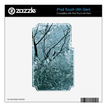 BRANCHES IN ICE BLUE WATER RAPIDS iPod TOUCH 4G SKIN