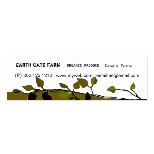 Branches Organic Modern Business Card Template (front side)