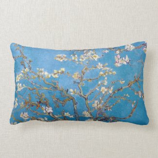Branches with Almond Blossom Van Gogh Throw Pillow