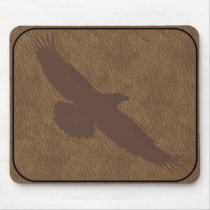 BRANDED LEATHER Eagle MOUSEPAD by RanchLady BRANDED LEATHER Eagle MOUSEPAD