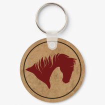 Branded Leather Horse Head KEYCHAIN by RanchLady Branded Leather Horse Head KEYCHAIN