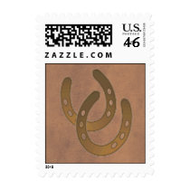 Branded Leather Horseshoes Postage Stamps