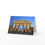 brandenburg gate evening greeting card