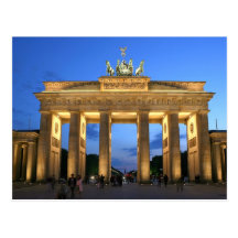 brandenburg gate evening post card