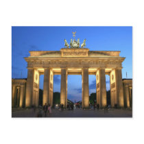 brandenburg gate evening post card