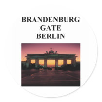 brandenburg gate round stickers
