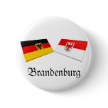Brandenburg, Germany Flag Tiles Pinback Button