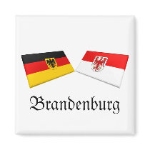 Brandenburg, Germany Flag Tiles magnets by Vexillophile Brandenburg, Germany Flag Tiles magnets
