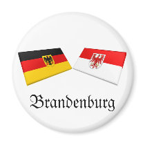 Brandenburg, Germany Flag Tiles magnets by Vexillophile Brandenburg, Germany Flag Tiles magnets