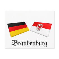 Brandenburg, Germany Flag Tiles postcards by Vexillophile Brandenburg, Germany Flag Tiles postcards