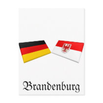 Brandenburg, Germany Flag Tiles postcards by Vexillophile Brandenburg, Germany Flag Tiles postcards
