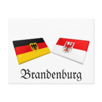 Brandenburg, Germany Flag Tiles postcards by Vexillophile Brandenburg, Germany Flag Tiles postcards