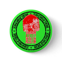 Brandenburg Skull Pinback Buttons