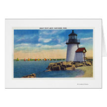Brant Point Lighthouse Scene Greeting Cards