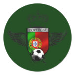 Brasão da Bandeira Portuguesa - Estilo retro Round Sticker