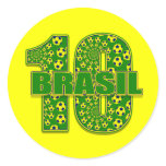 Brasil 10 - Brazil number 10 soccer futbol gifts stickers