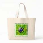 Brasil Brazil Soccer ball in the net artwork gifts Bags