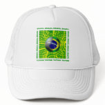 Brasil Brazil Soccer ball in the net artwork gifts Mesh Hats