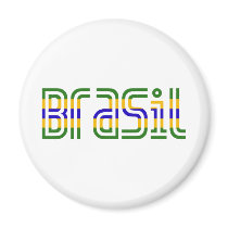 Brasil Flag Colors! magnets by angeria Brasil Flag Colors! magnets