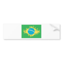 brasil flag peace bumper sticker
