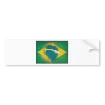 Brasil Flag Spray Paint Bumper Stickers