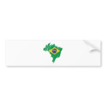 brasil shape bumper stickers