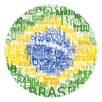Brasil Text Flag stickers