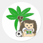 Brasilian HedgeHog Round Sticker