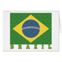 Brasilian soccer 2010 greeting card