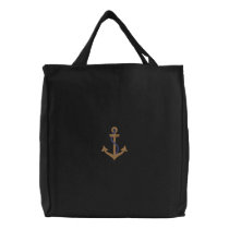 Brass Anchor Embroidered Bag embroidered bags by fathersdaytshirts Brass Anchor Embroidered Bag embroidered bags