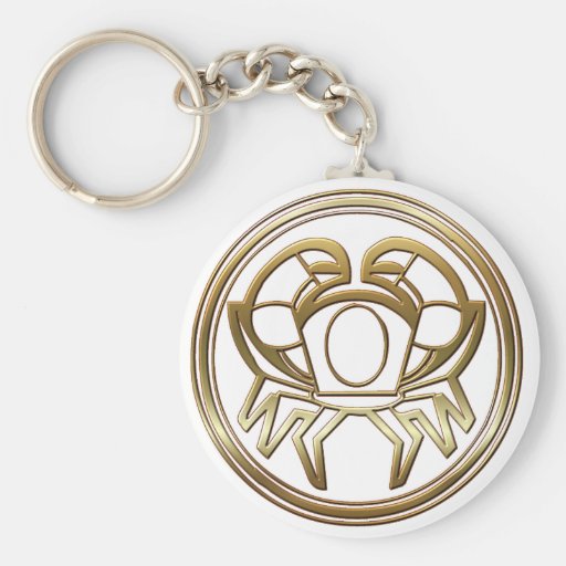 Brass and Copper Cancer Key Chains