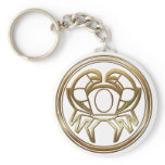 Brass and Copper Cancer Key Chains