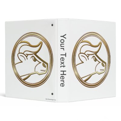 Brass and Copper Taurus Zodiac Astrology Binder by brianadragon
