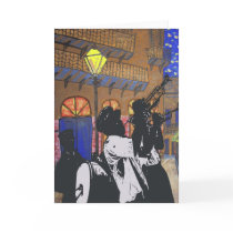 Brass Band At Pirates Alley Greeting Cards