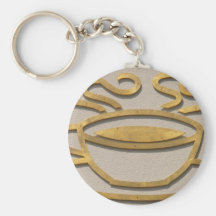 Brass Coffee Sign Key Chains