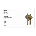 Brass Crucifix Business Card Template