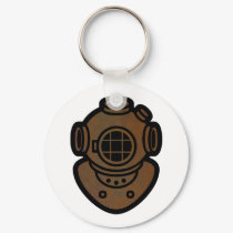 Brass Diving Helmet keychains