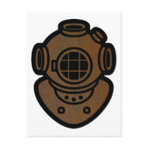 Brass Diving Helmet Postcards