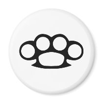 Brass Knuckle Duster Refrigerator Magnet