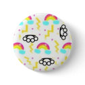 Brass Knuckles and Rainbows Pin buttons