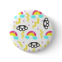 Brass Knuckles and Rainbows Pin buttons