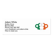 Brass knuckles Ireland flag Business Card Templates
