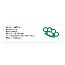 Brass knuckles shamrock irish business card template
