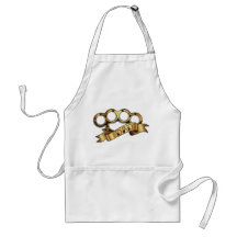 Brass Knuckles Tattoo DAD Banner Apron