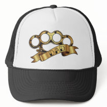 Brass Knuckles Tattoo DAD Banner Hat hats
