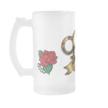 Brass Knuckles Tattoo DAD Frosted Mug mugs