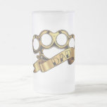 Brass Knuckles Tattoo DAD Frosted Mug