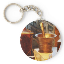 Brass Mortar and Pestle Keychains
