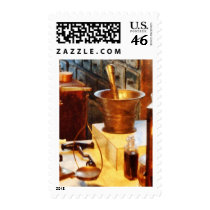 Brass Mortar and Pestle Stamp